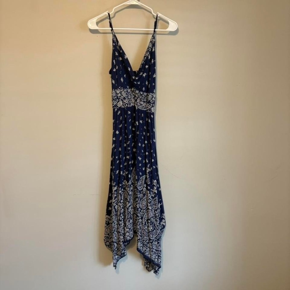 Y2K Angie blue Paisley maxi dress, medium